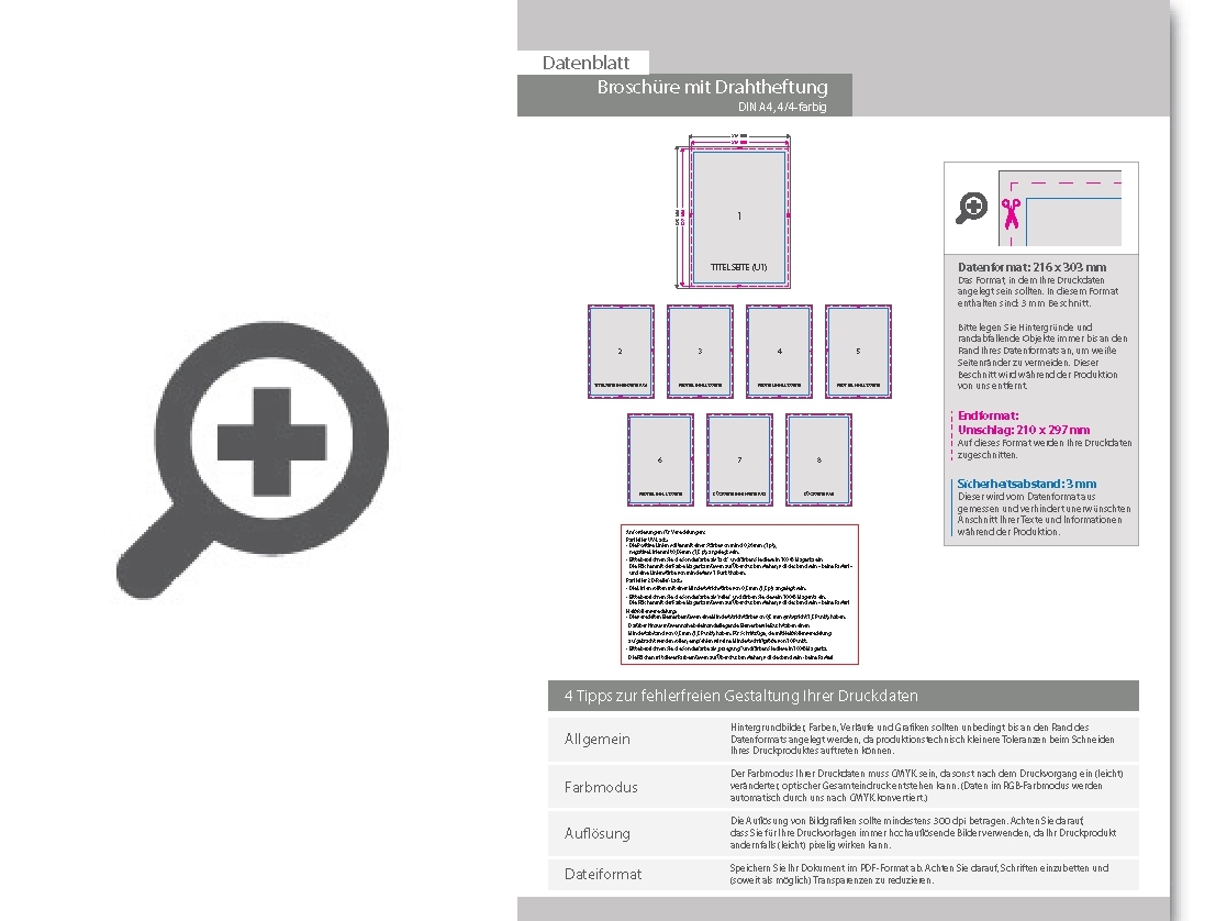 Product Bild brosch__re_mit_drahtheftung__endformat_din_a4__64-seitig