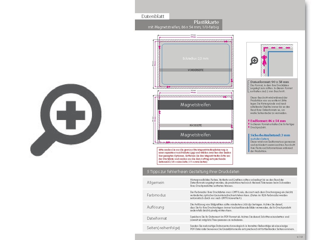 Product Bild plastikkarte_mit_magnetstreifen_loco_und_einseitiger_hei__folienpr__gung_gold_1_0_farbig_bedruckt_auf_wei__em_hintergrund
