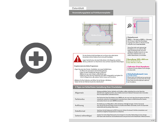 Product Bild veranstaltungsplakat_auf_hohlkammerplatte_in_wolke-form_konturgefr__st___einseitig_4_0-farbig_bedruckt