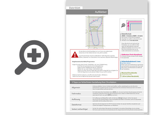 Product Bild wiederabl__sbare_klebefolie_in_fu__abdruck-form_konturgeschnitten___einseitig_4_0-farbig_bedruckt